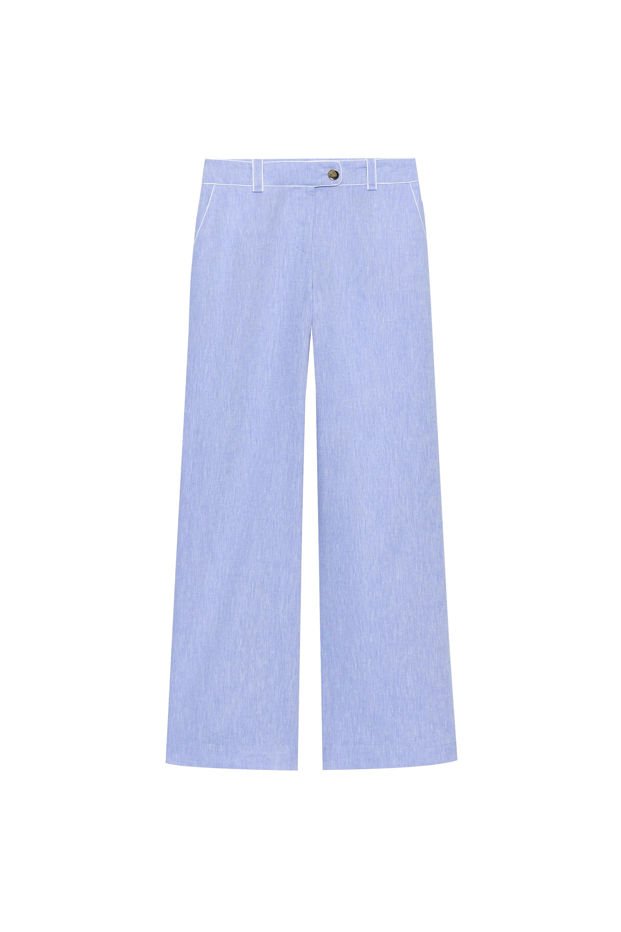 LINEN PANTS WITH PIPING